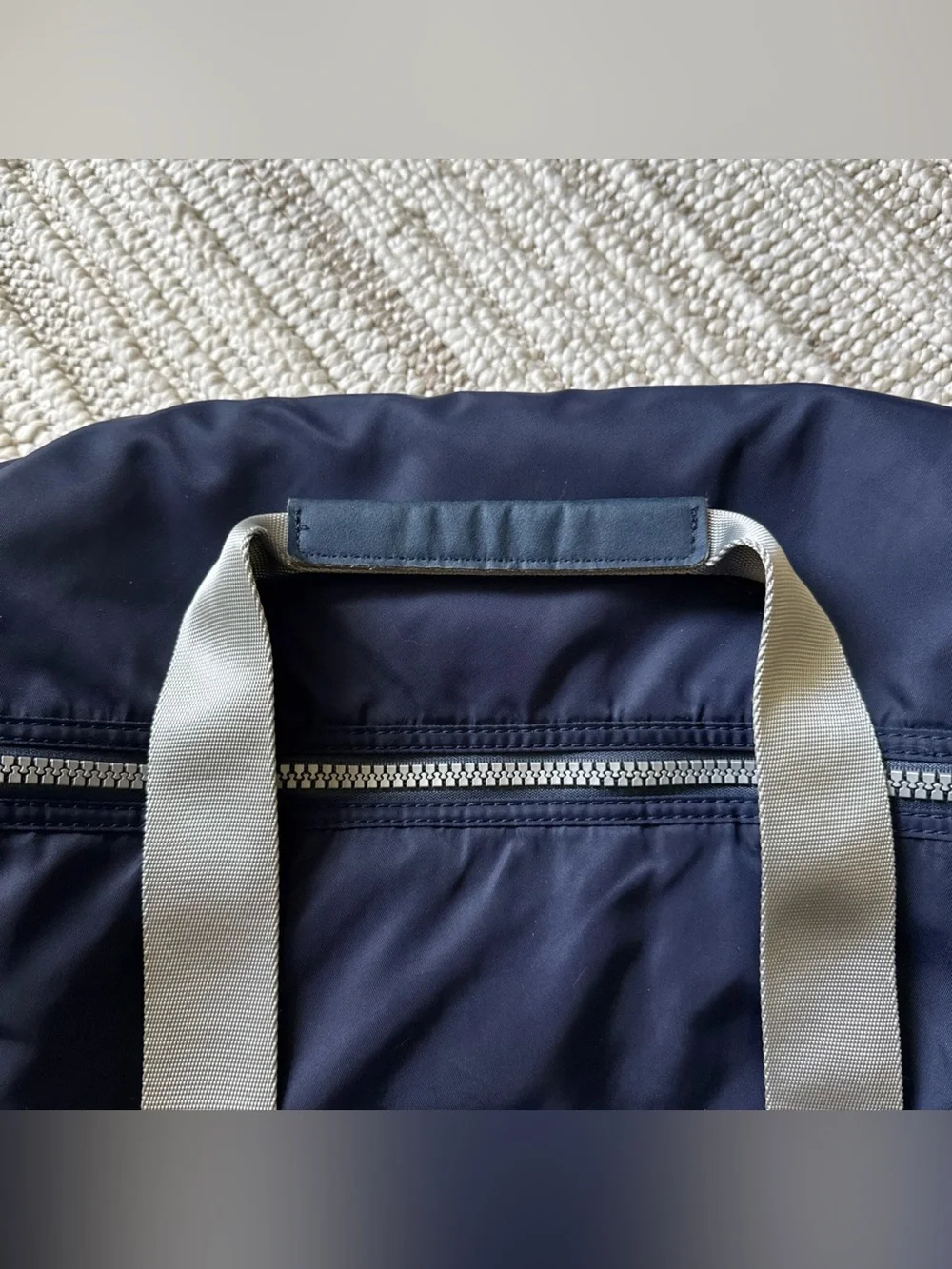 Dolce & Gabbana Navy Blue Medium Sz Heavy Nylon Duffle Bag Large Zipper